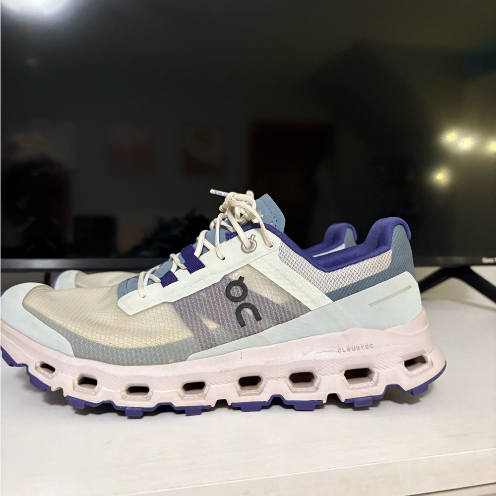 On Running Cloudnova Women's White & Purple Running Shoe - Picture 16 of 16
